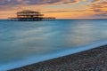 The remains of the Brighton West Pier Royalty Free Stock Photo