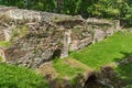 Remains of the builings in the ancient Roman city of Diokletianopolis, town of Hisarya, Bulgaria Royalty Free Stock Photo