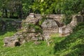 Remains of the builings in the ancient Roman city of Diokletianopolis, town of Hisarya, Bulgaria Royalty Free Stock Photo