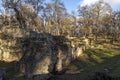 Remains of the builings in the ancient Roman city of Diokletianopolis, Hisarya, Plovdiv Region, Bulgaria Royalty Free Stock Photo