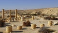 Remains of a Byzantine church at Nizana. Nabateans city at Negev desert