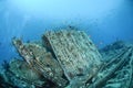 Remains of the cargo of a shipwreck. Royalty Free Stock Photo