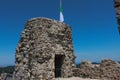 The remains of the Castle of the Fortress.Photography on Remote view.Tolfa RM ,ITALY