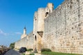 City wall of Aigues Mortes, land of Camargue and Provence, medieval town and history, Le Gard, France Royalty Free Stock Photo