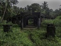Remains of a civilian hospital built by the Japanese on Tonoas Island, Truk