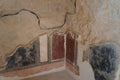 Remains of colorful stucco paints in Masada, ancient town