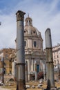 Remains of the columns from the Basilica Ulpia in the Forum of Trajan in Rome