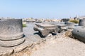 The remains of the columns in the ruins of the Greek - Roman city of the 3rd century BC - the 8th century AD Hippus - Susita on th