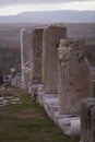 Remains of Columns in Turkey Royalty Free Stock Photo