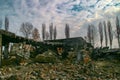 Ruins of one of the crematoriums of the Auschwitz-Birkenau concentration camp.