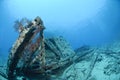 Remains of the container cargo of a shipwreck.