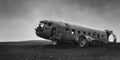 Crashed DC plane Iceland Royalty Free Stock Photo