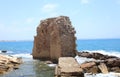 Remains of Crusader Harbor in Akko, Israel Royalty Free Stock Photo