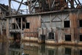 The remains of delelict mining dredge outside of Dawson City,Canada