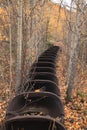 The remains of delelict mining dredge outside of Dawson City,Canada