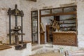 Remains of demolished and abandoned houses in traditional Mani villages in Laconia, Peloponnese, Greece