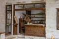 Remains of demolished and abandoned houses in traditional Mani villages in Laconia, Peloponnese, Greece