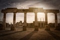 Remains of the forum in Pompeii, Italy Royalty Free Stock Photo