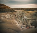 Remains of a Fossilized Tree, Unusual Place on Earth in Bisti Badlands, New Mexico, Usa