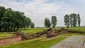 Remains of the gas chambers at Auschwitz Birkenau concentration camp, Poland