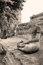 Ancient headless buddha images, thailand