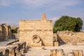 Remains of HishamÃ¢â¬â¢s Palace aka Khirbet al Mafjar, archeological sites in Jericho Royalty Free Stock Photo