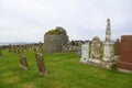 Remains of historic church and graveyard Royalty Free Stock Photo