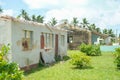 Remains of homes destroyed by tropical cyclone on South Pacific Island