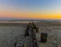 Remains of A Hurricane Damaged Pier on Folly Beach