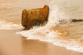 Remains of the hurricane at vizag india Royalty Free Stock Photo