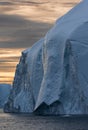 Remains of Iceberg is melting in the Disco bay Royalty Free Stock Photo