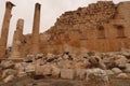 Remains of the impressive Temple of Zeus in the ancient site of Gerasa, Jerash, Jordan