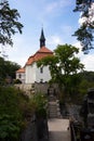 The ValdÃÂ¡tejn Castle ruin in Bohemian Paradise