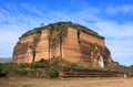 Remains of incomplete stupa Mingun Pahtodawgyi, Mandalay, Myanmar Royalty Free Stock Photo