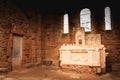 Remains of the interior of the church destroyed by fire Royalty Free Stock Photo