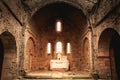 Remains of the interior of the church destroyed by fire Royalty Free Stock Photo