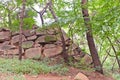 Remains of Japanese castle Jaseongdae (Busanjin, 1592) in Busan Royalty Free Stock Photo