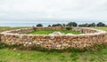 Remains of Les Monts Grantez neolitic tomb, bailiwick of Jersey, Channel Islands Royalty Free Stock Photo