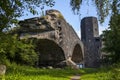 Remains of the Ludendorf Bridge in Remagen Royalty Free Stock Photo