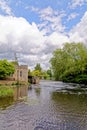 Remains of medieval Old Castle Bridge - Warwick Castle in Warwickshire - England Royalty Free Stock Photo