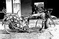 Remains of a 1925 model Douglas motorcycle. Royalty Free Stock Photo