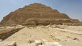 Remains of the Mortuary Temple on the north side of the Step Pyramid of Djoser in Egypt. Royalty Free Stock Photo