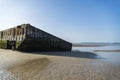 The remains of the Mulberry Harbour at Arromanches