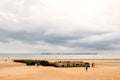 Remains of the Mulberry harbour in Normandy France, Europe Royalty Free Stock Photo