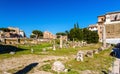 Remains of Nerva Forum in Rome Royalty Free Stock Photo