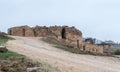 Remains of the Northern Theatre in ruins of the great Roman city of Jerash - Gerasa, destroyed by an earthquake in 749 AD, located