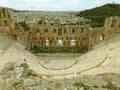 The Remains of Odeon of Herodes Atticus Theatre, Acropolis of Athens, Greece Royalty Free Stock Photo