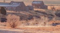 Old Farm Next to a Steaming Creek Royalty Free Stock Photo