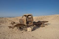 Remains of an old abandoned truck in the desert Royalty Free Stock Photo