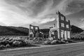 Remains of the old bank building in the ghost town Rhyolite Royalty Free Stock Photo